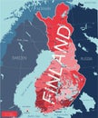 Finland country detailed editable map