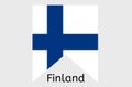 Finnic flag icon, Finland country flag vector illustration