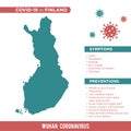 Finland Europe Country Map. Covid-29, Corona Virus Map Infographic Vector Template EPS 10