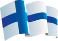 Finland flag Royalty Free Stock Photo