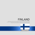 Finland flag background. Business booklet. Ribbon colors of the flag of finland on a white background. State finnish patriotic Royalty Free Stock Photo