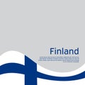 Finland flag background. Finland flag on a white background. National poster design. State finnish patriotic banner, flyer Royalty Free Stock Photo