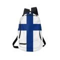 Finland flag backpack isolated on white