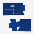 Finland Flag Business Card, standard size 90x50 mm business card template Royalty Free Stock Photo