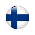 Finland flag on button Royalty Free Stock Photo