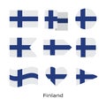 Finland flag icon set