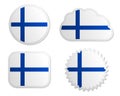 Finland flag labels