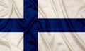 Finland Silk flag Royalty Free Stock Photo