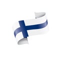 Finland flag, vector illustration on a white background Royalty Free Stock Photo