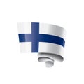 Finland flag, vector illustration on a white background Royalty Free Stock Photo