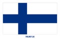 Finland Flag Vector Illustration on White Background. Finland National Flag Royalty Free Stock Photo