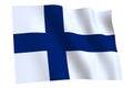 Finland flag waving