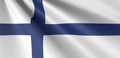 Finland flag waving