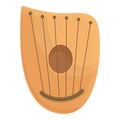 Finland gusli icon cartoon vector. Chord instrument