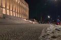 Finland, Helsinki. March 5, 2021. People light candles in front of the parliament building. Also, candles were lit all