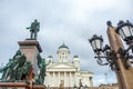 Finland. Helsinki 08 November 2013. Monument to Emperor Alexande Royalty Free Stock Photo