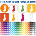 Finland icons collection. Royalty Free Stock Photo