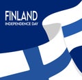 Finland Independence Day with blue background Royalty Free Stock Photo