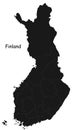 Finland map Royalty Free Stock Photo