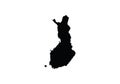 Finland map outline country shape