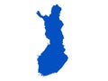 Finland map - state of the Republic of Finland