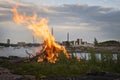 Finland: Mid summer bonfire