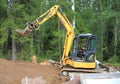 Construction Site - Mini Excavator Royalty Free Stock Photo