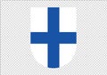 Finland national flag shield Royalty Free Stock Photo