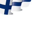 Finland flag, vector illustration on a white background Royalty Free Stock Photo
