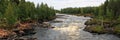Finland Ounasjoki river view Rovaniemi Royalty Free Stock Photo