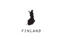 Finland outline map national borders