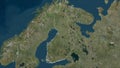 Finland outlined. High-res satellite