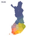 Finland political map of administrative divisions