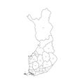 Finland political map of administrative divisions