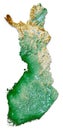 Finland relief map