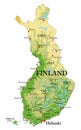 Finland Relief map