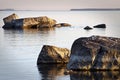 Finland: Rocky shoreline Royalty Free Stock Photo