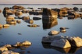 Finland: Rocky shoreline Royalty Free Stock Photo