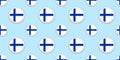 Finland round flag seamless pattern. Finn background. Vector circle icons. Geometric symbols. Texture for sports pages
