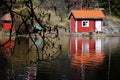 Finland: Sauna by a calm lake Royalty Free Stock Photo