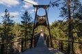 New Lapinsalmi bridge, built in 2019 to replace the old broken bridge in Repovesi National Park, Finland