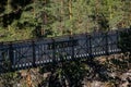 New Lapinsalmi bridge, built in 2019 to replace the old broken bridge in Repovesi National Park, Finland