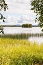 Finland, summer landscape, day by a lake, travels around Europe Royalty Free Stock Photo