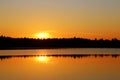 Finland: Sunset by a lake Royalty Free Stock Photo
