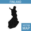 Finland vector map with title