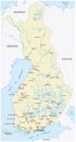 Finland vector map Royalty Free Stock Photo