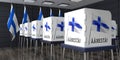 Finland - voting booths - election concept Royalty Free Stock Photo