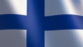 Finland waving flag.3d illustration Royalty Free Stock Photo