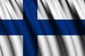 Finland waving flag illustration. Royalty Free Stock Photo