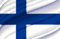 Finland waving flag illustration. Royalty Free Stock Photo